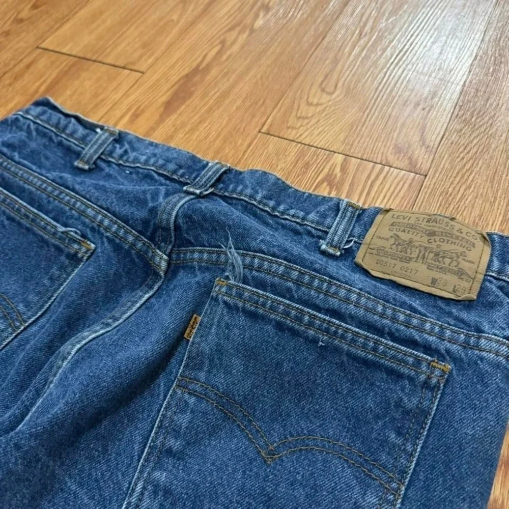 Levi's Men's Jeans 70s 80s 517 Boot Cut Dark Blue Cowboy Measures 36x28‎